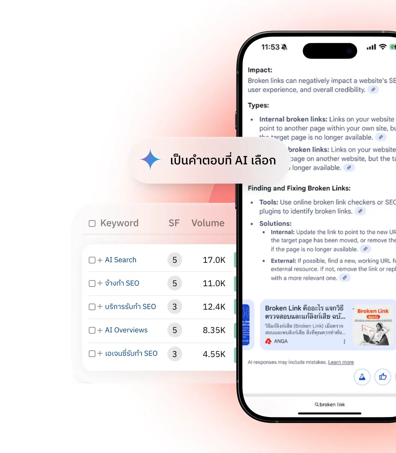 ข้อดีของบริการรับทำ <span class="text-gradient">AI Search</span> <br/>เพิ่มการมองเห็นบน AI <span class="text-gradient">ก่อนคู่แข่ง</span>
